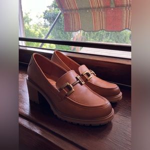 Zodiac Brown Leather Platform Shoes